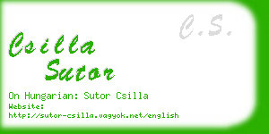 csilla sutor business card